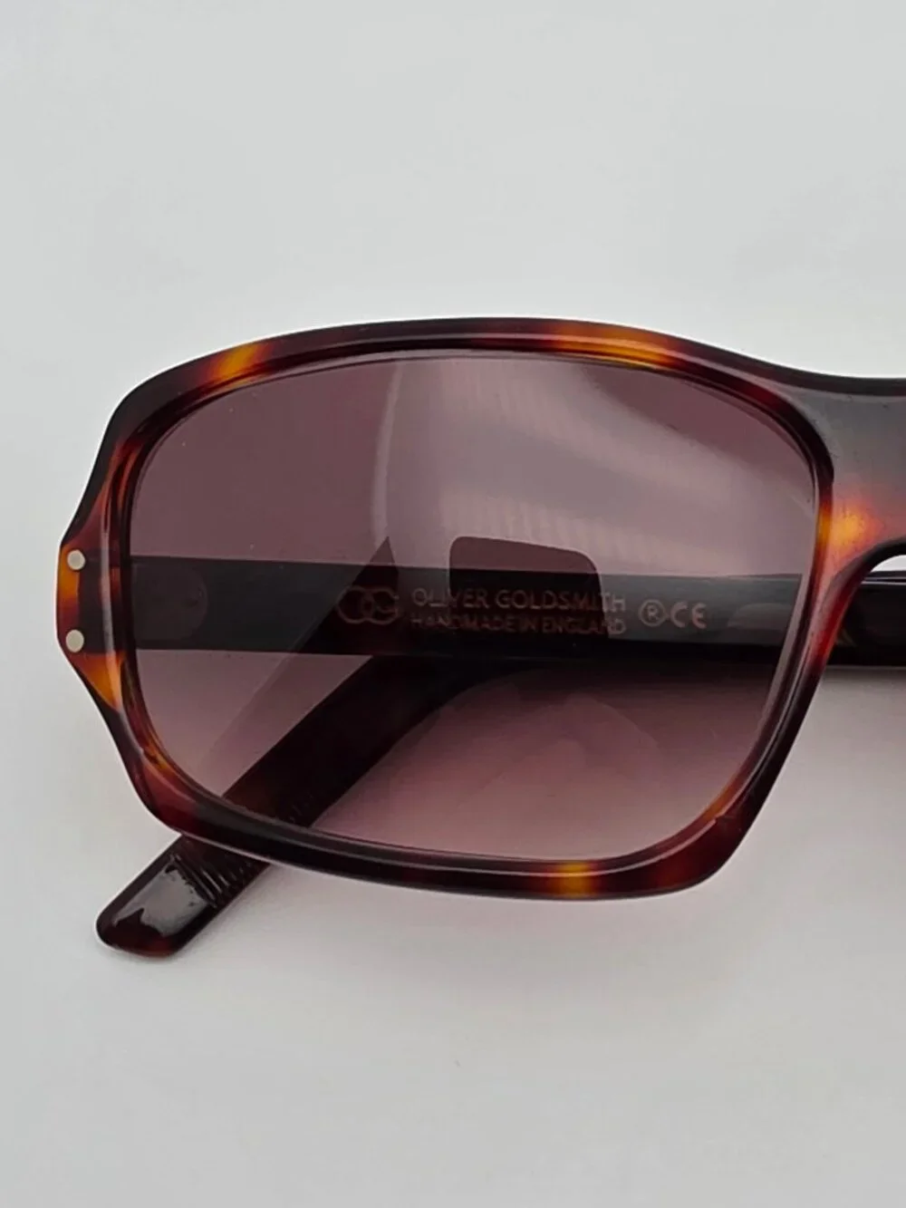 Oliver Goldsmith Albert Dark Tortoise Frame Brown Gradient Lens Sunglasses 57mm